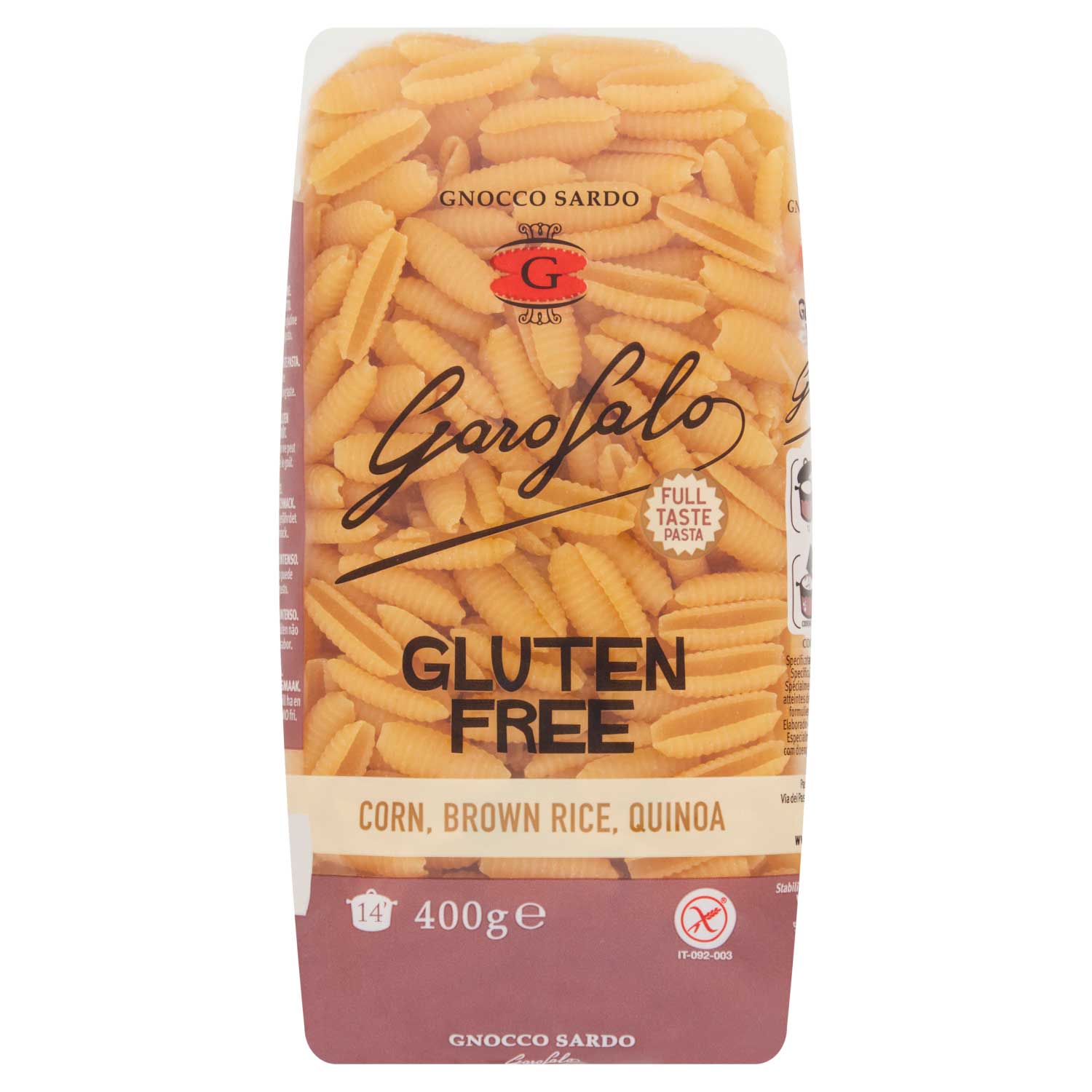 Garofalo Gluten Free Gnocchi Sardi Pasta 12 x 400g Gustalia